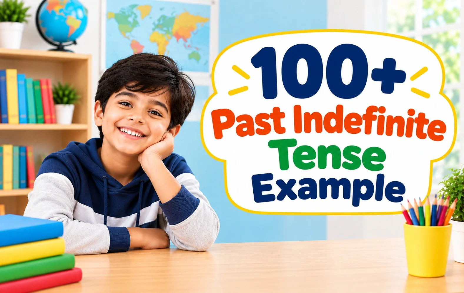 100+ past indefinite tense examples with simple sentences and grammar practice