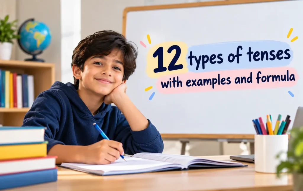 12 types of tenses with examples and formula for learning English grammar