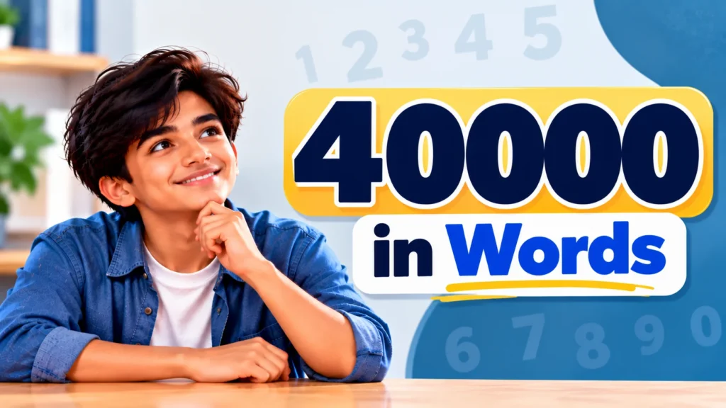 40000 in Words: How to Write 40000 in Words in English for kids