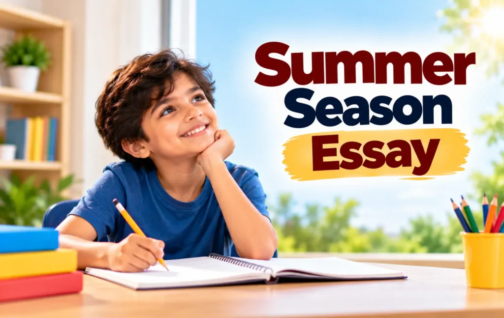 Summer season essay for students with a child-friendly educational theme