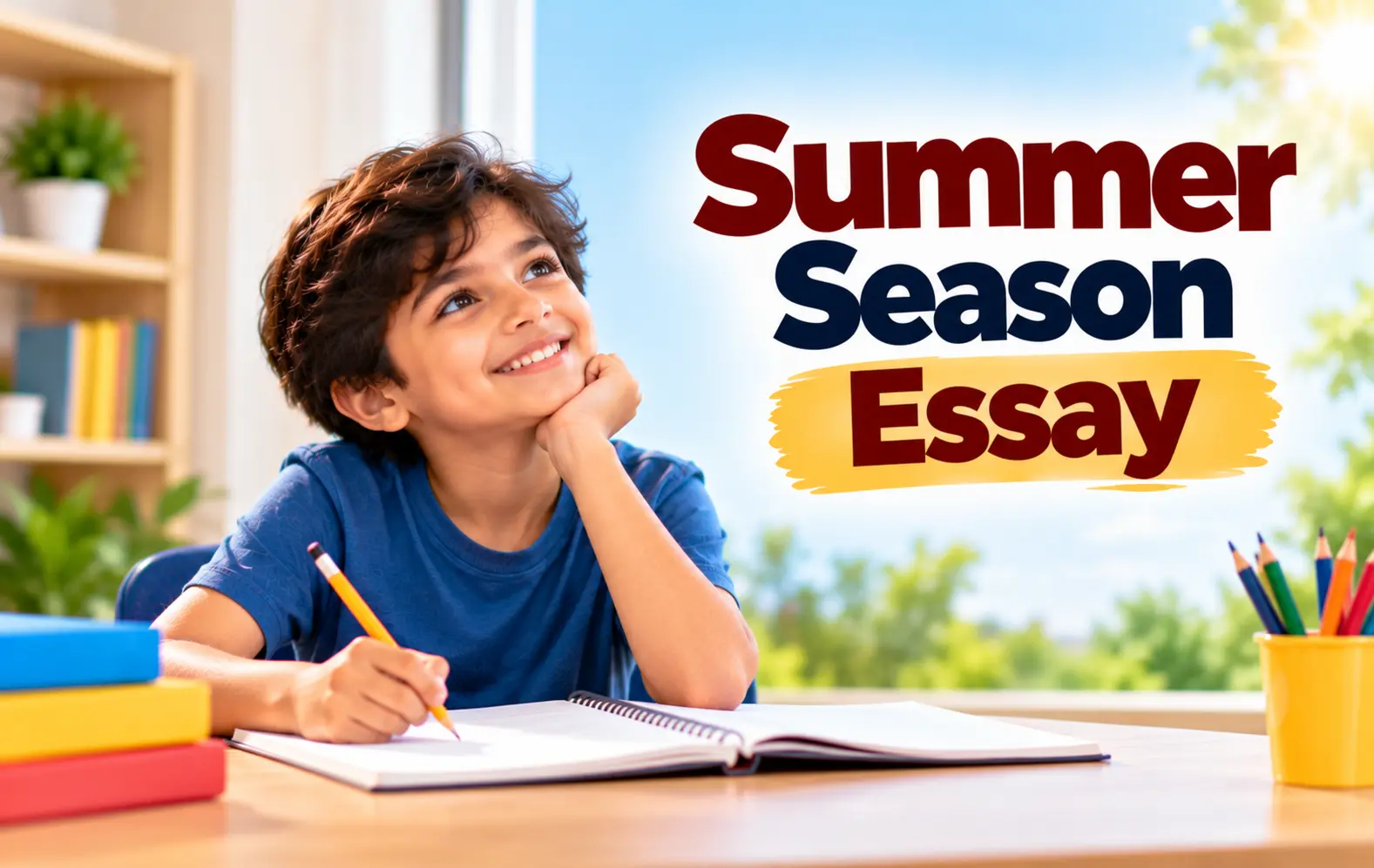 Summer season essay for students with a child-friendly educational theme