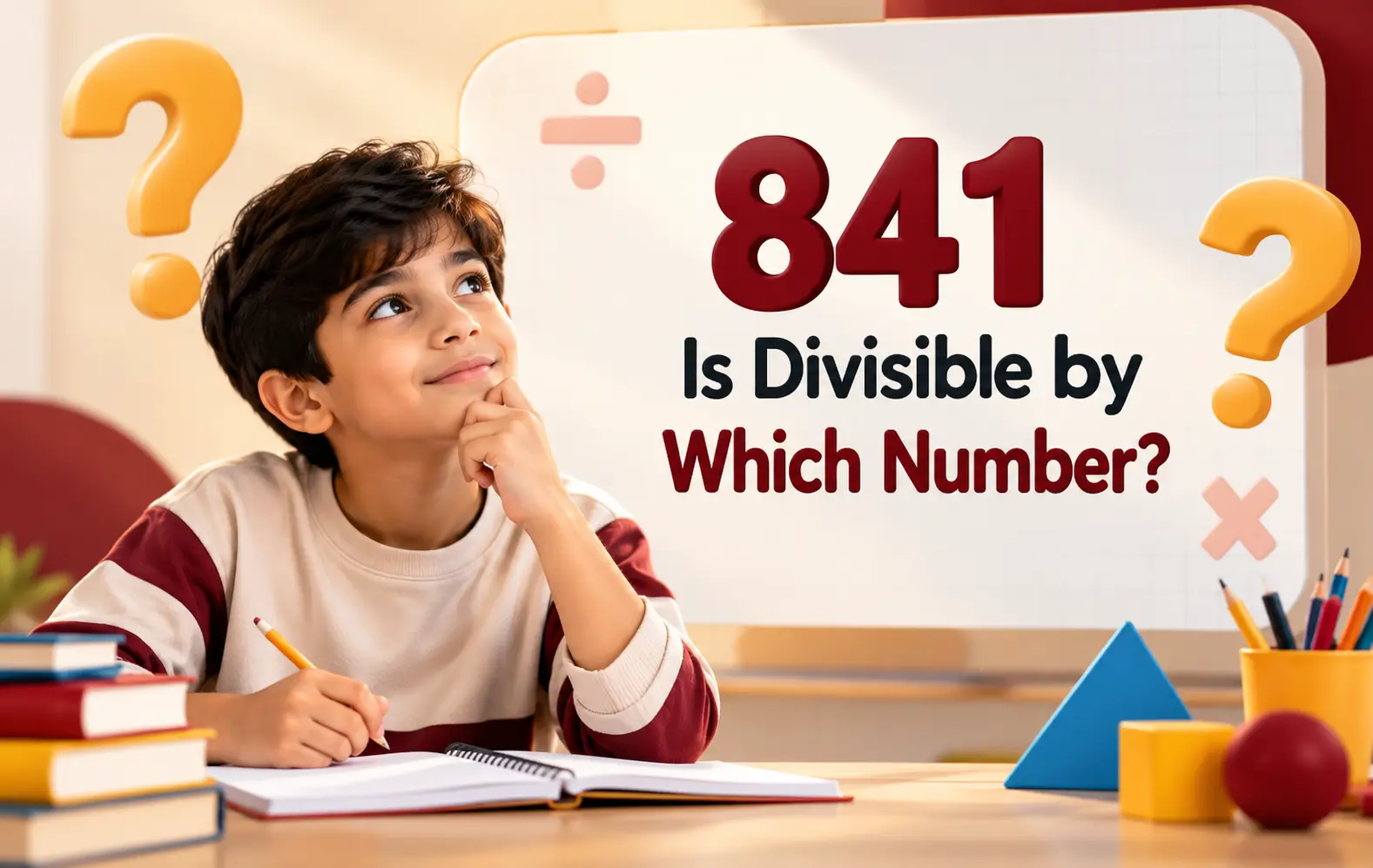 841 is divisible by which number? Math question for students