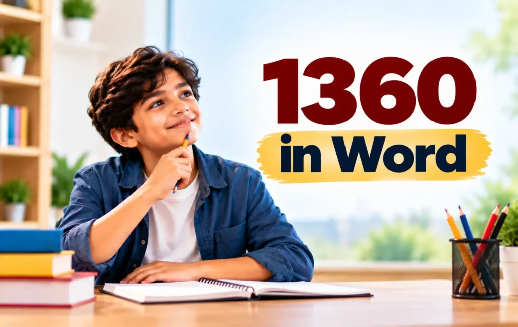 1360 in words with the number written in English
