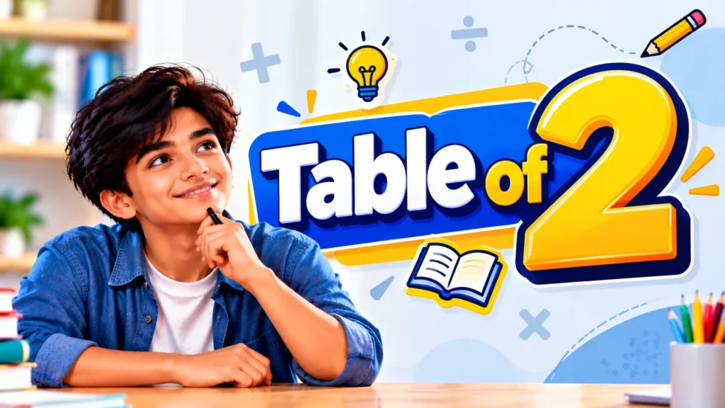 Table of 2: Multiplication Chart (1–20), Tricks to Learn Fast - Copy