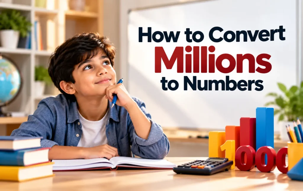 How to convert millions to numbers with an easy math method