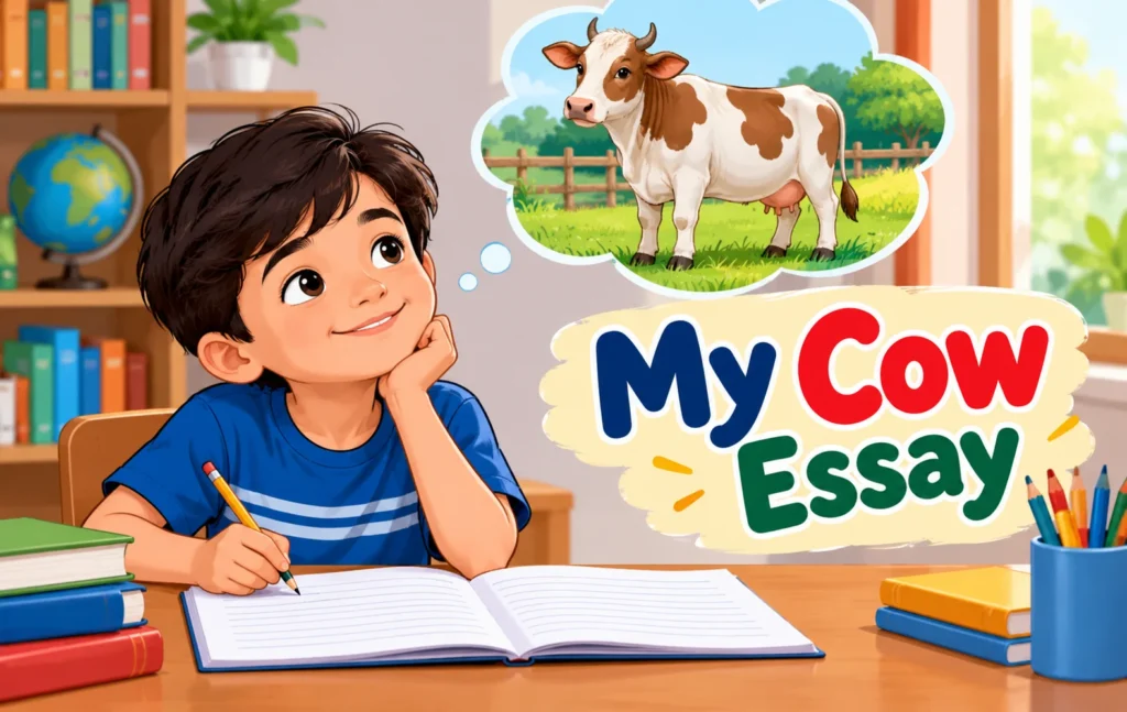 My Cow Essay in English: Sample Essays for Class 1 to 5 with Easy Vocabulary
