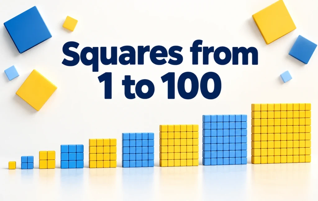 Squares from 1 to 100: Complete List, Chart & Easy Tricks to Remember