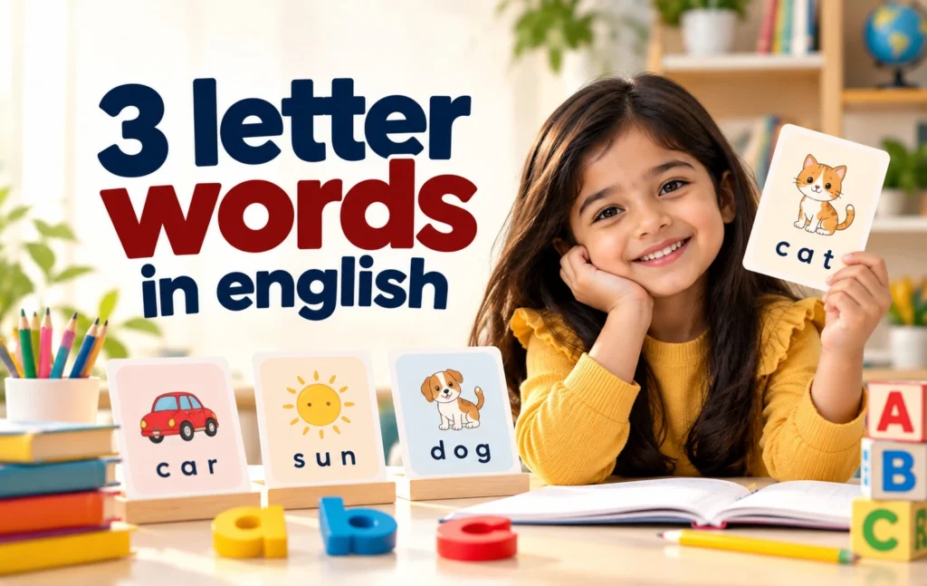 Learn 3 letter words in English - Oratrics