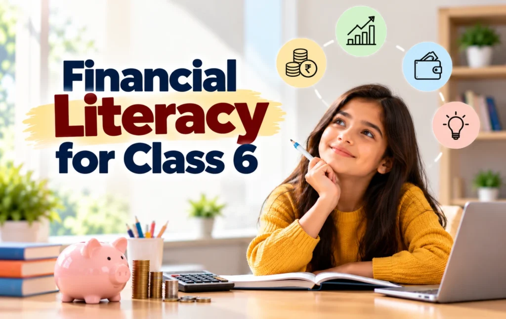 Financial literacy for Class 6 students learning about saving money, budgeting, and smart financial habits.