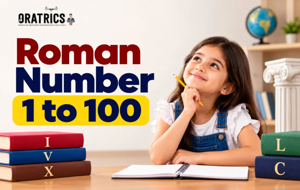 Roman Number 1 to 100 for Students: Worksheet and Practice Questions